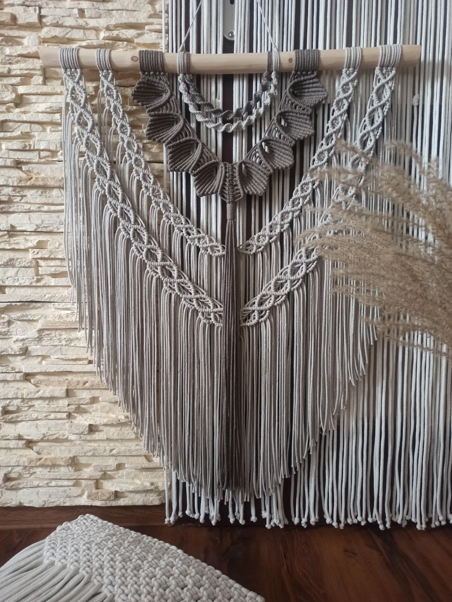 Makrama na ścianę Muszla II