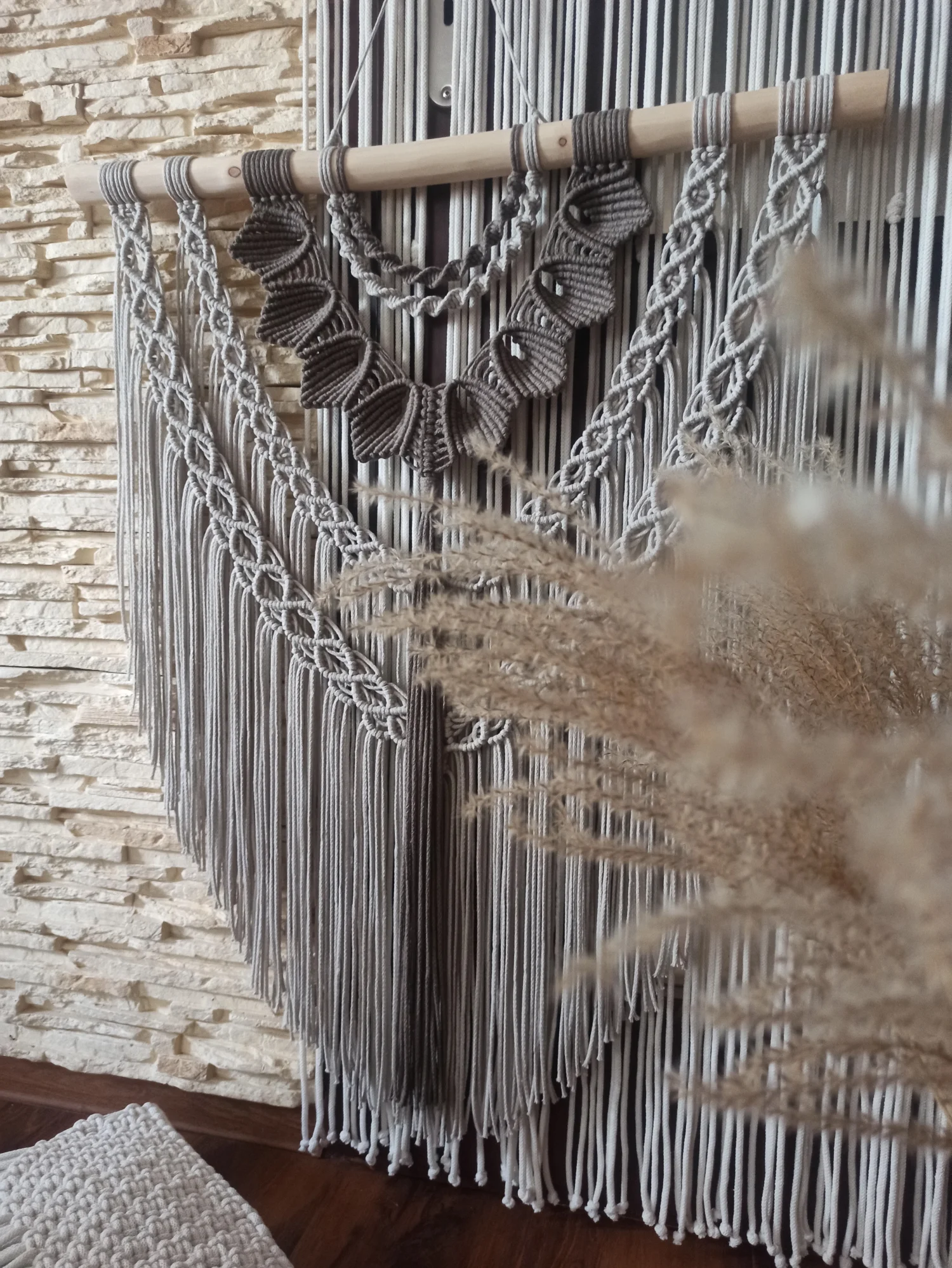 Makrama na ścianę Muszla II