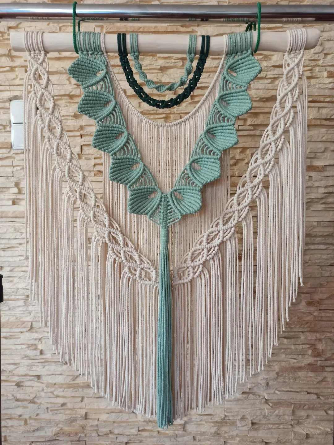 Makrama na ścianę Muszla