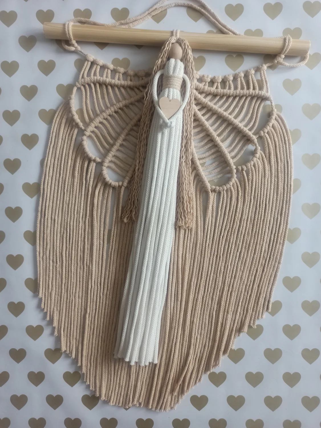 Makrama duży Anioł ze sznurka