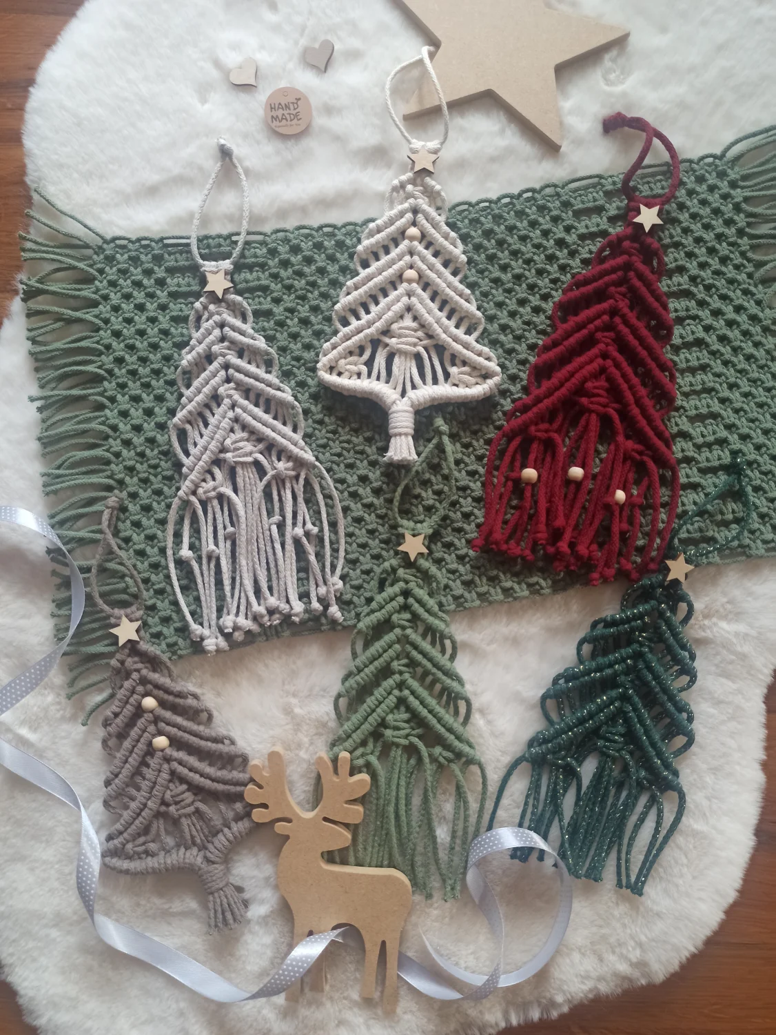 Makrama choinka zawieszka