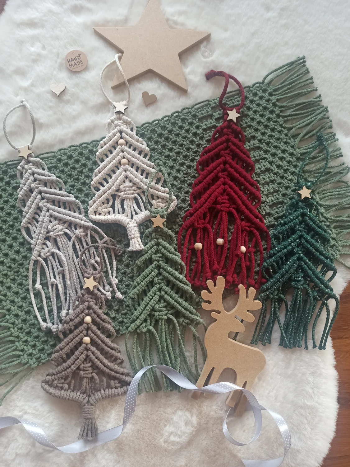 Makrama choinka zawieszka