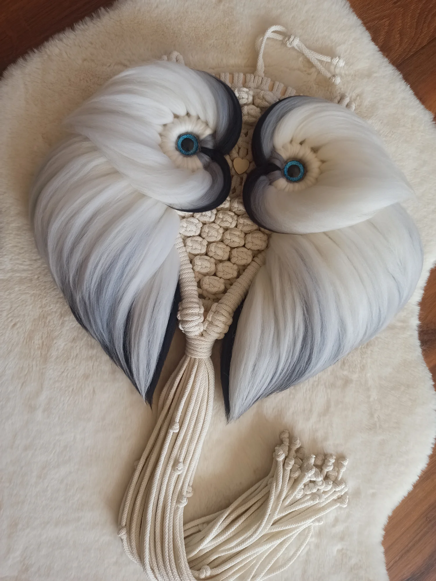 Makrama Sowa ze sznurka 