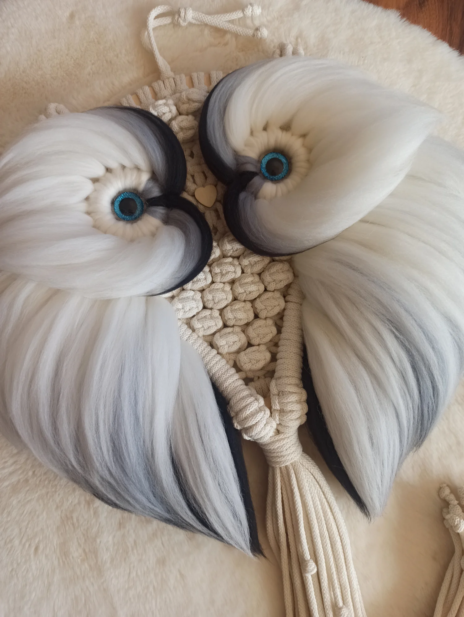 Makrama Sowa ze sznurka 